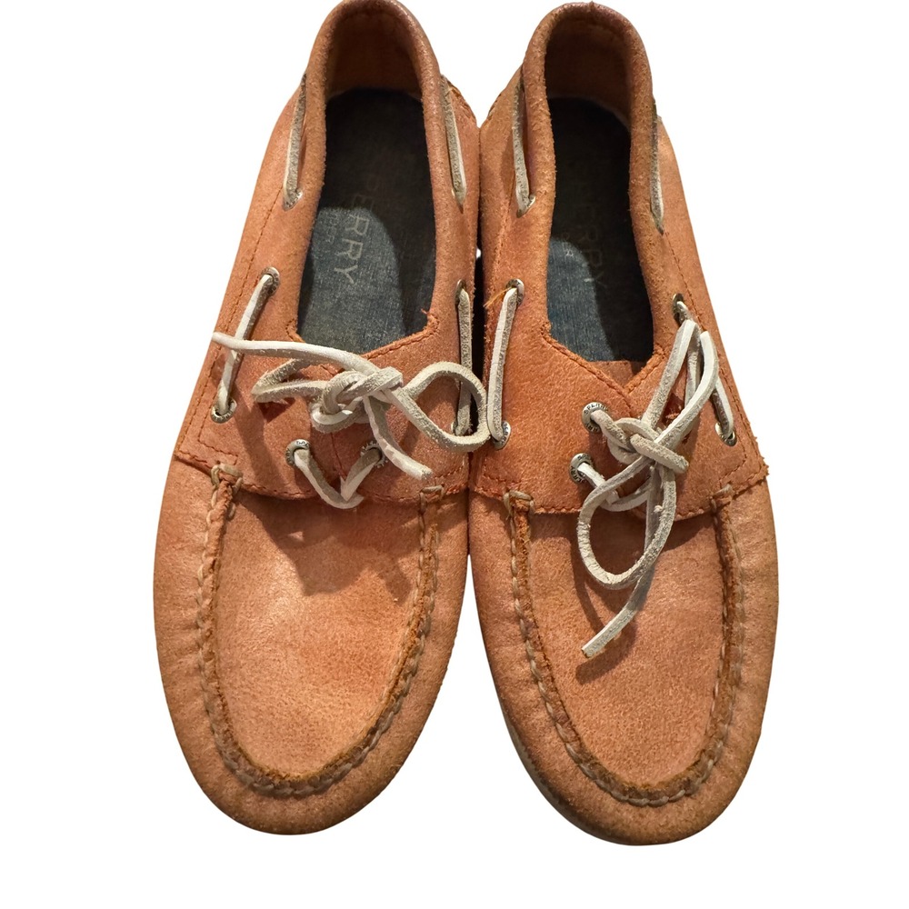 Sperry Top-Sider Mens 9 M red Suede Authentic Original Boat Shoes